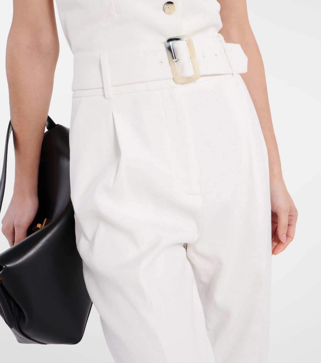 High-Rise-Hose Sofia aus einem Leinengemisch | Veronica Beard