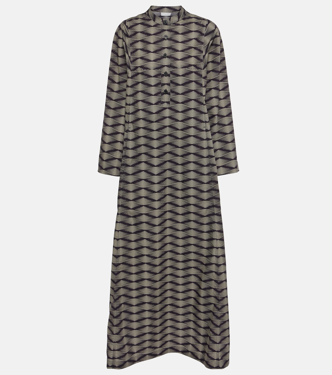 Robe longue en coton imprimé | Dries Van Noten