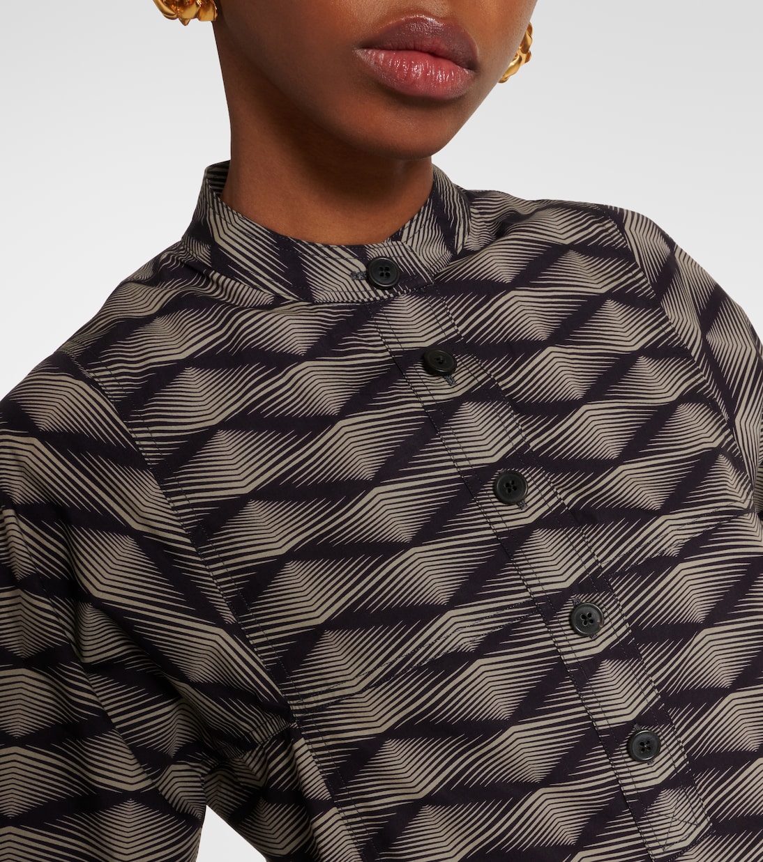 Robe longue en coton imprimé | Dries Van Noten