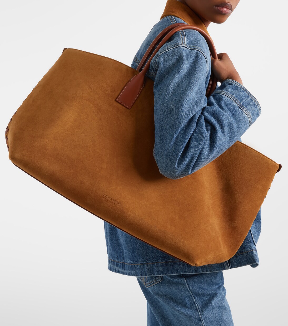 Cabat Large suede tote bag | Bottega Veneta