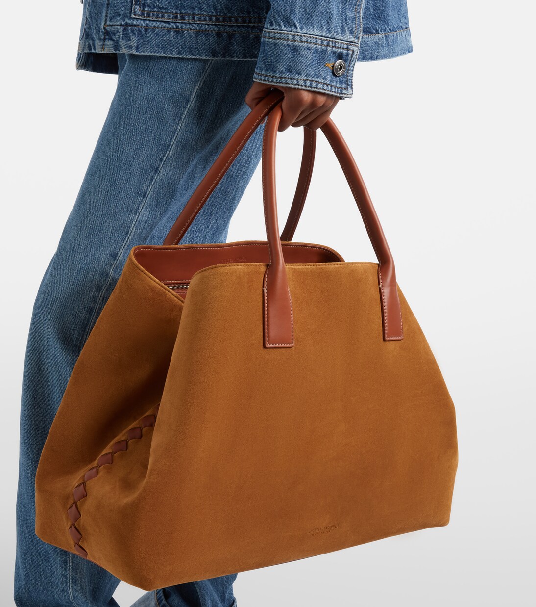 Cabat Large suede tote bag | Bottega Veneta