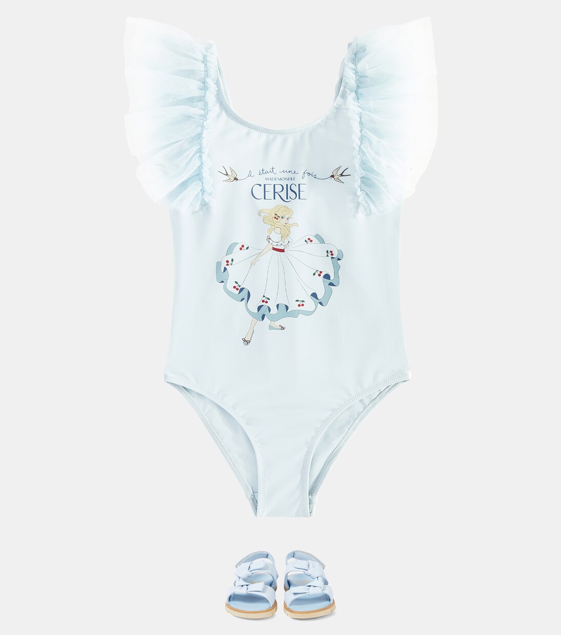 Strut printed tulle-trimmed swimsuit | Konges Sløjd