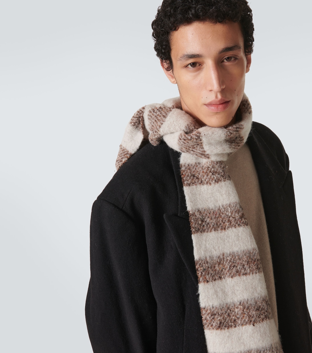 Striped wool-blend scarf | Acne Studios