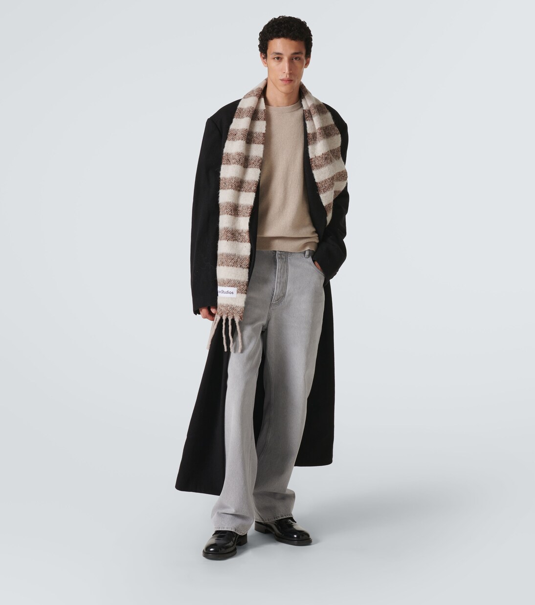 Striped wool-blend scarf | Acne Studios