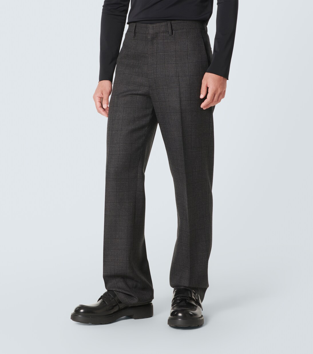 Prince of Wales cropped virgin wool pants | Prada