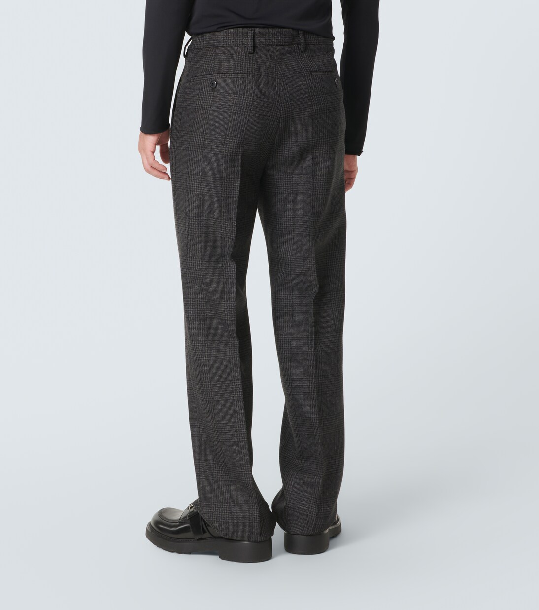 Prince of Wales cropped virgin wool pants | Prada