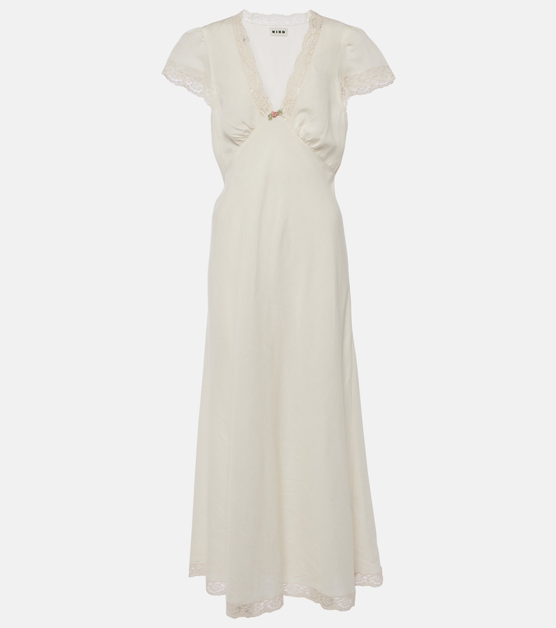 Clarice lace-trimmed midi dress | Rixo