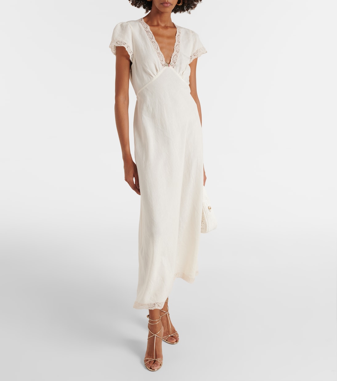 Clarice lace-trimmed midi dress | Rixo