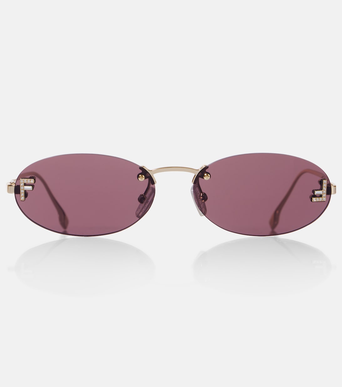 Fendi First Crystal oval sunglasses | Fendi
