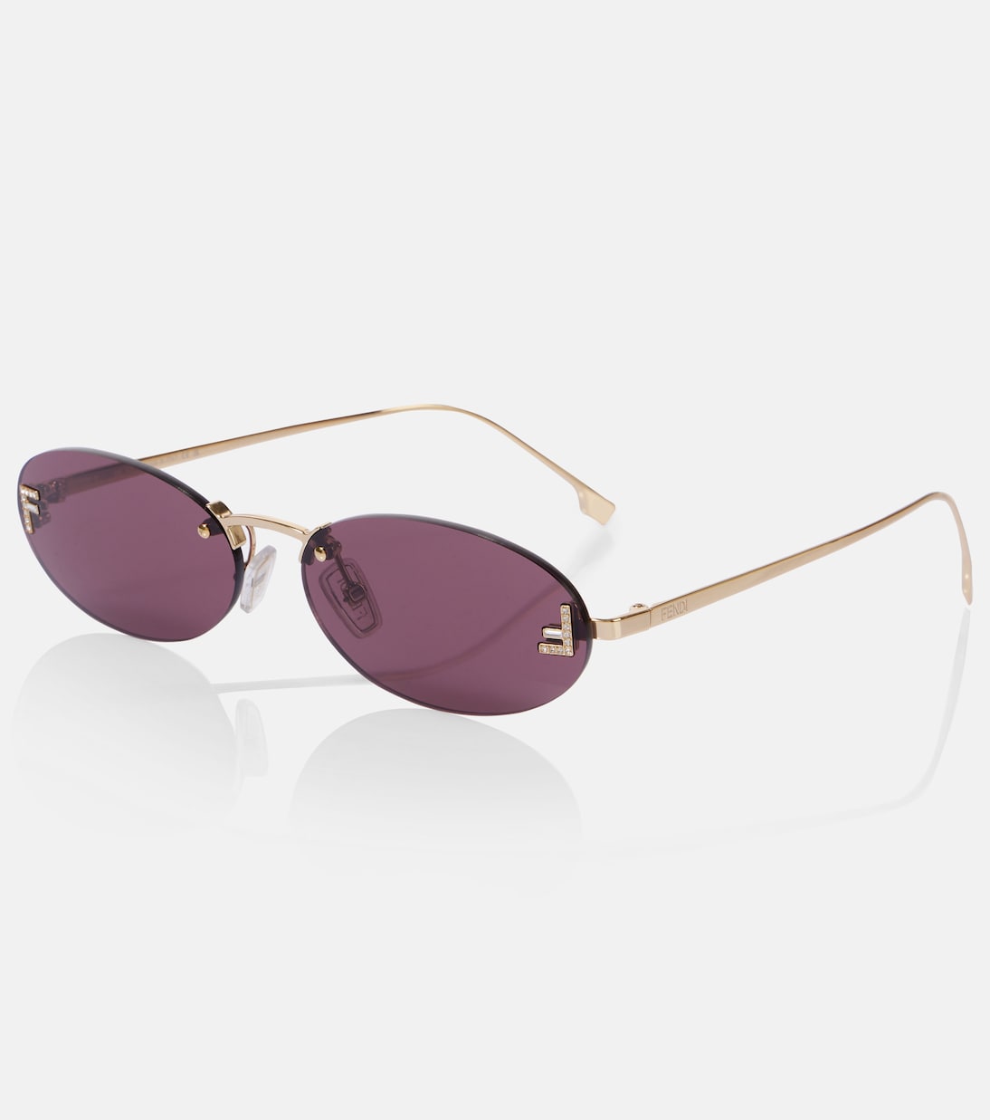 Fendi First Crystal oval sunglasses | Fendi