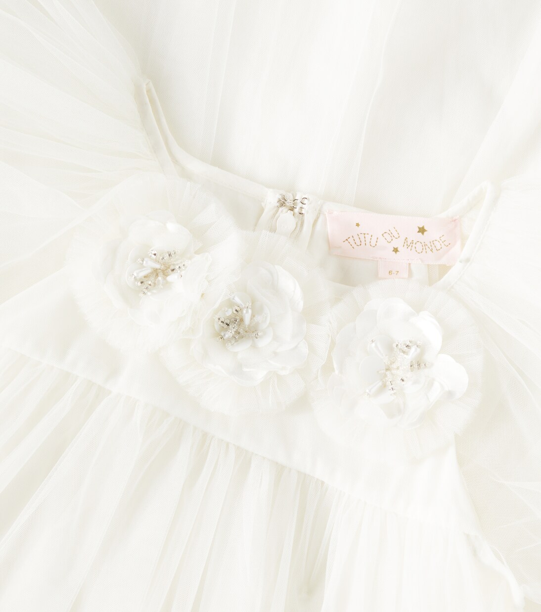 Snowy Petal embellished tulle dress | Tutu Du Monde