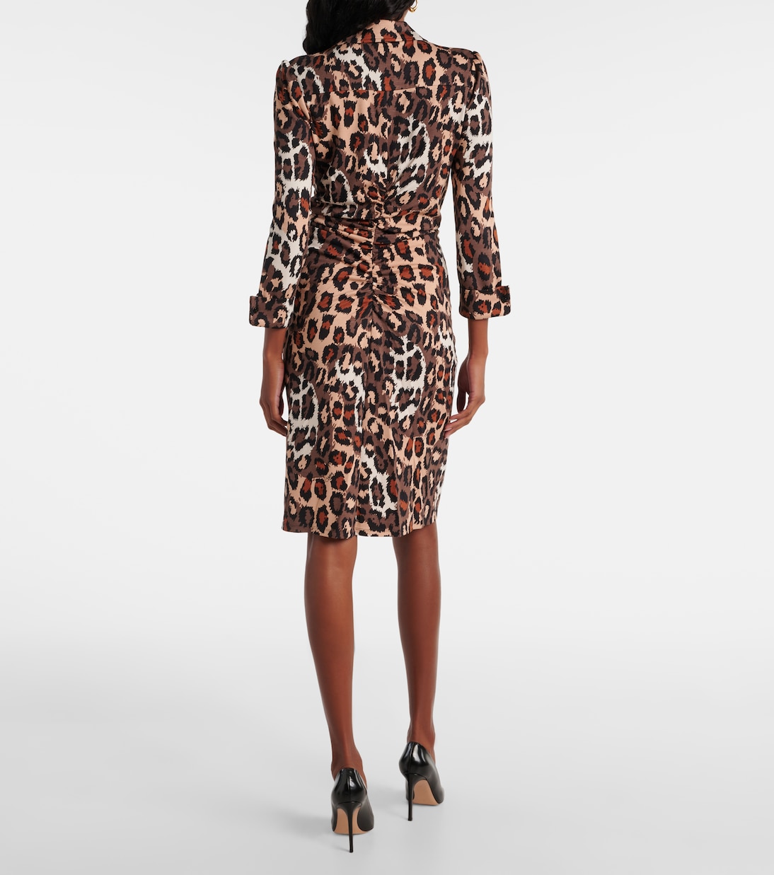 Robe midi Sheska à motif léopard | Diane von Furstenberg