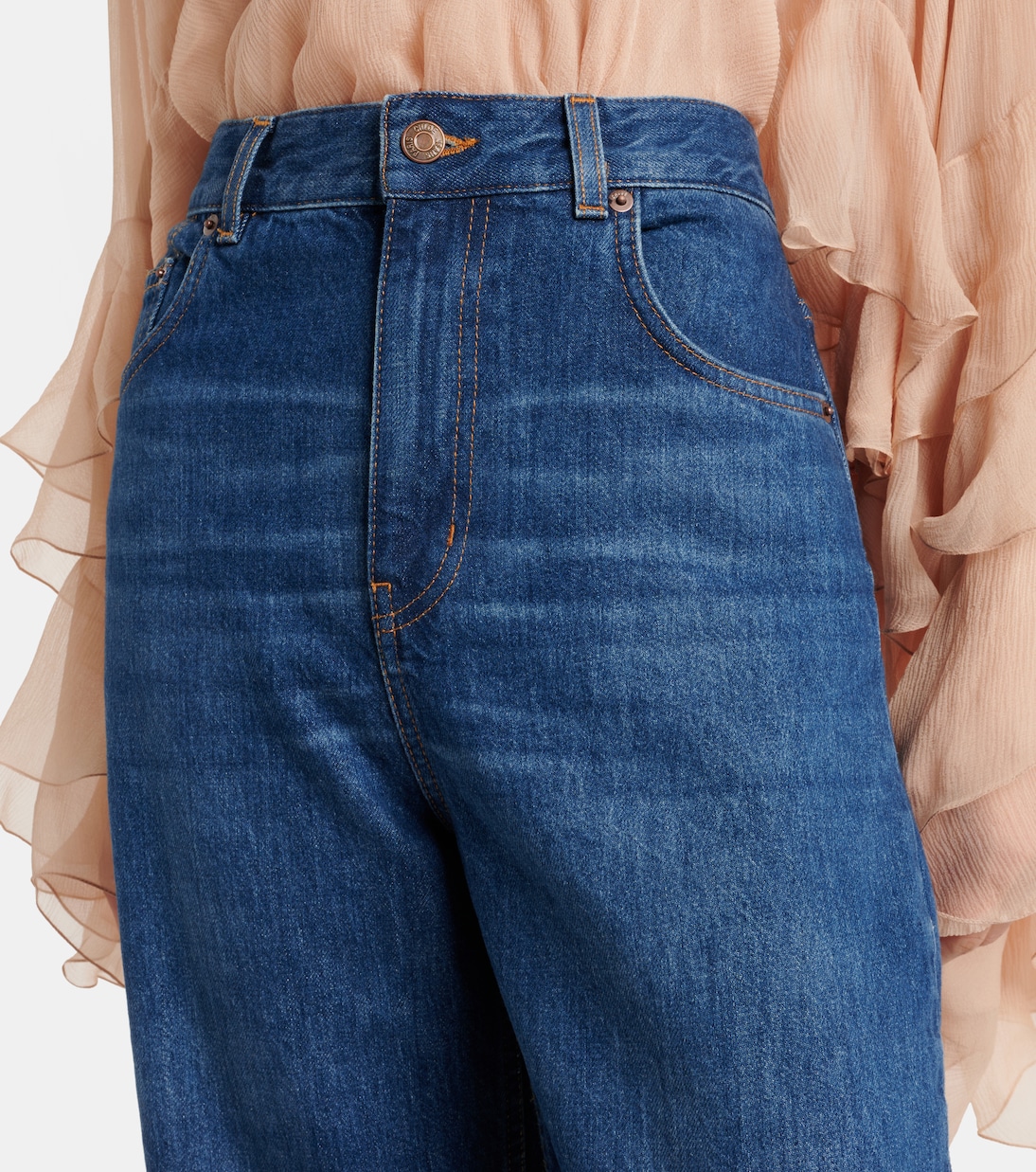 Jeans a gamba larga e vita media | Chloé