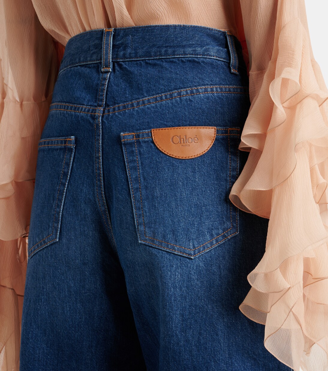 Jeans a gamba larga e vita media | Chloé