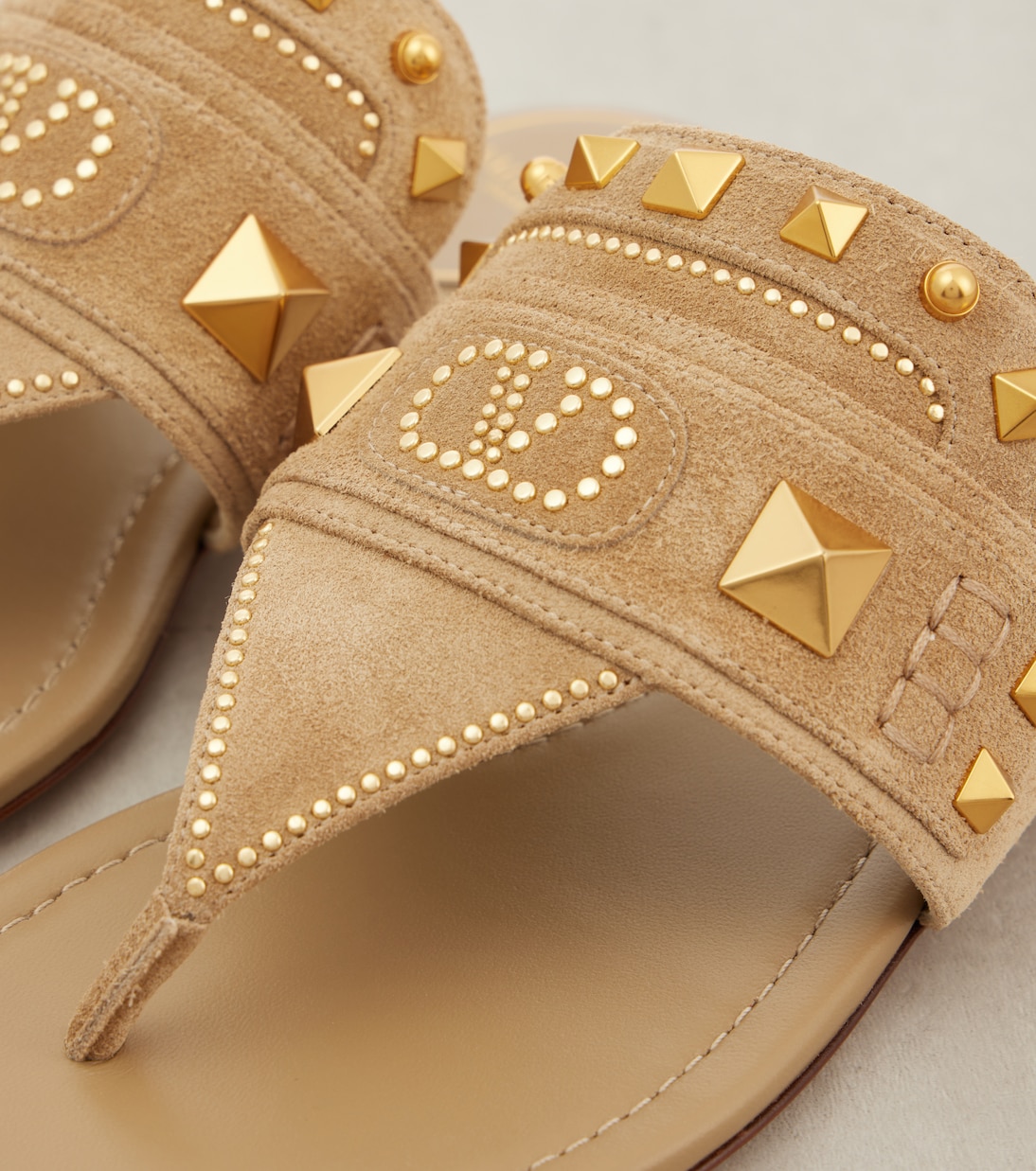 Sandalen Plaster Caster aus Veloursleder | Valentino Garavani