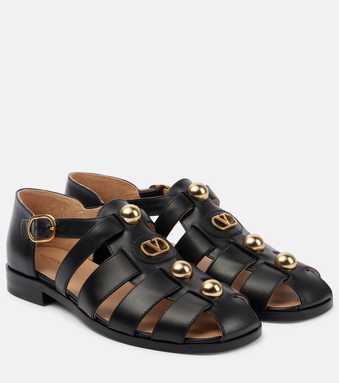 VLogo Signature leather fisherman sandals | Valentino Garavani