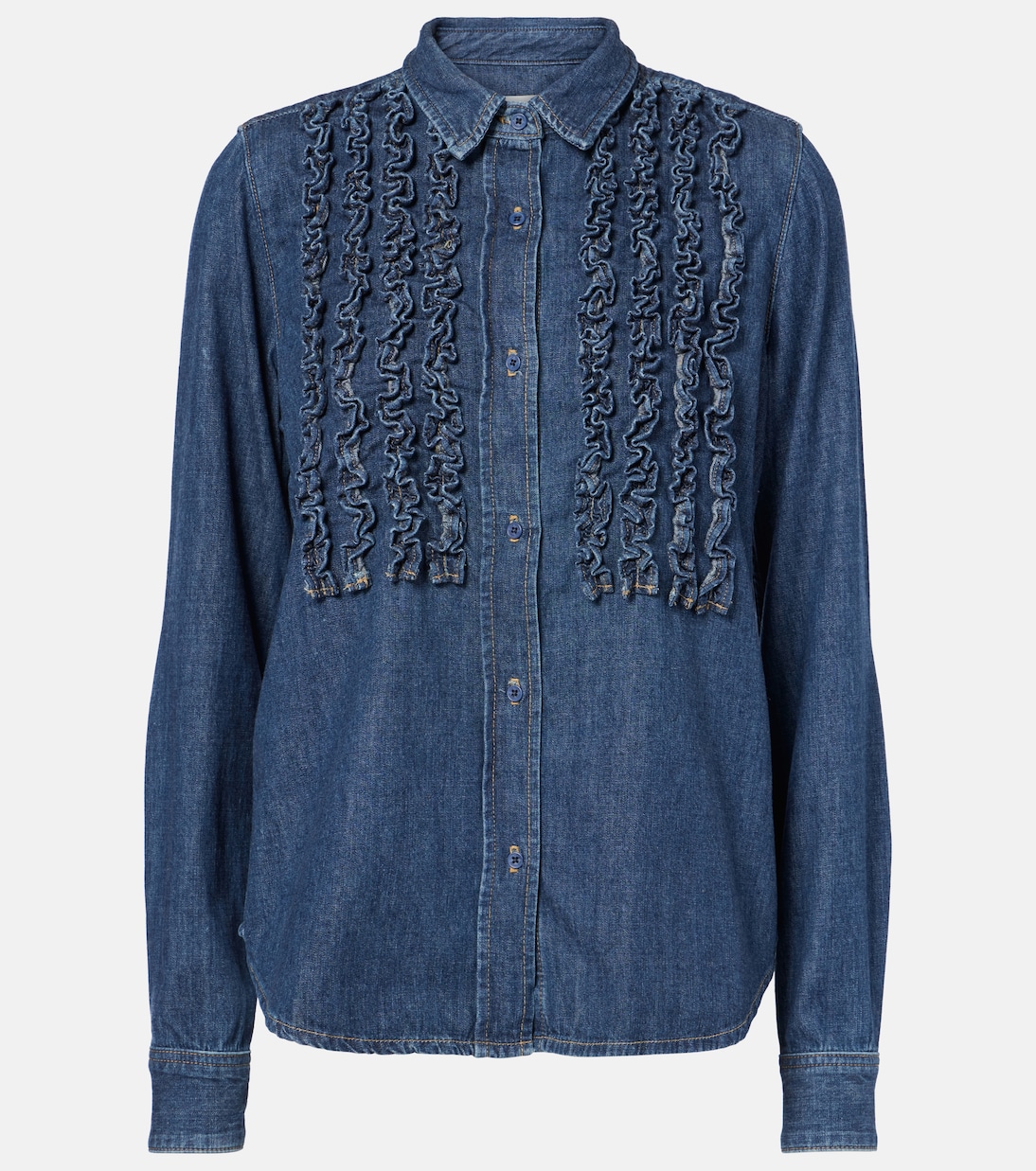 Lexa ruffled denim shirt | Nili Lotan