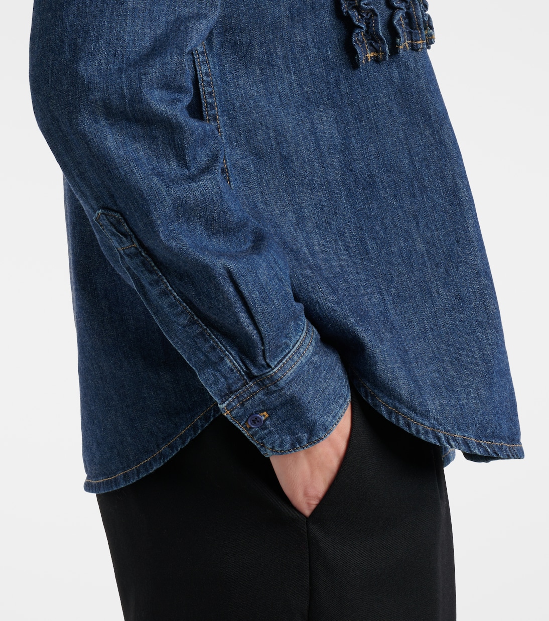 Lexa ruffled denim shirt | Nili Lotan