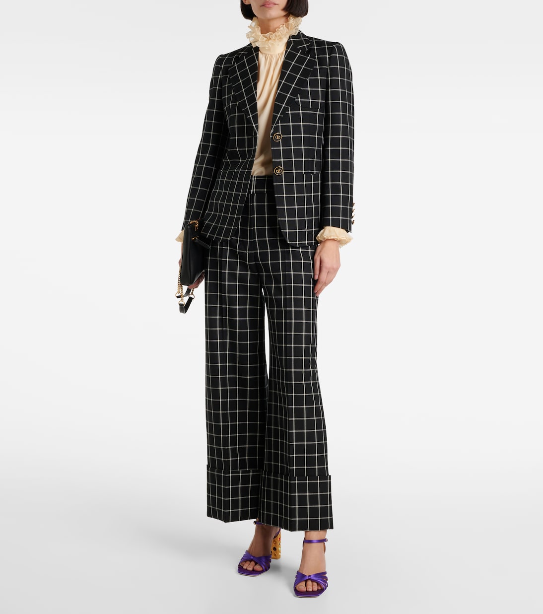 Mossi virgin wool wide-leg pants | Valentino