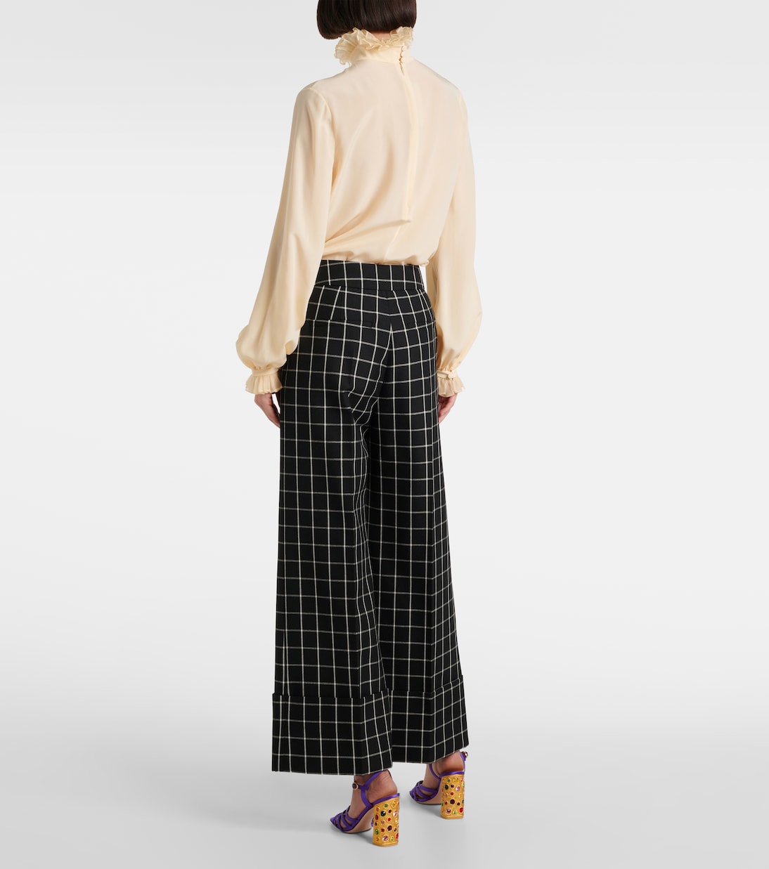Mossi virgin wool wide-leg pants | Valentino