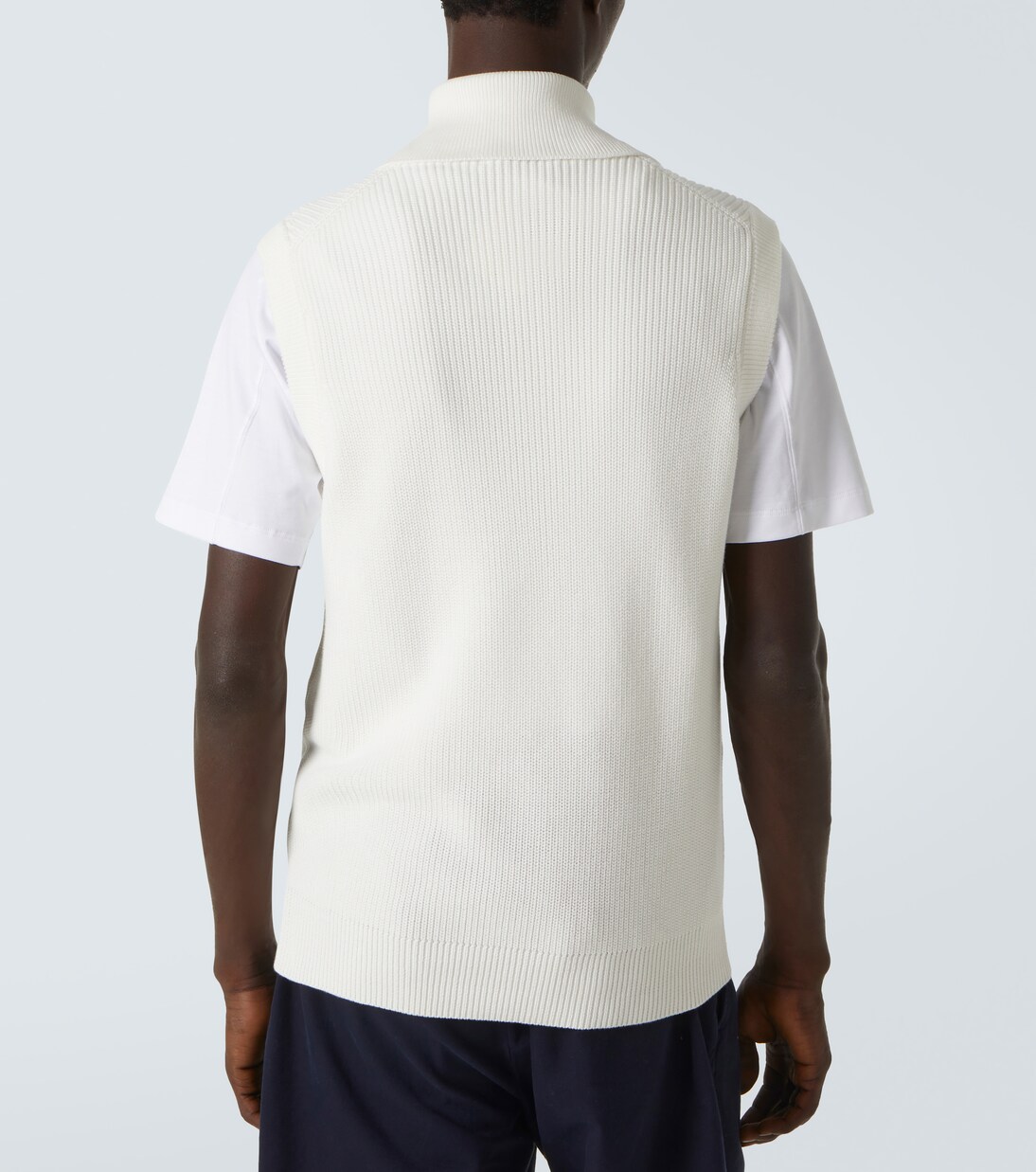 Half-zip cotton vest | Brunello Cucinelli