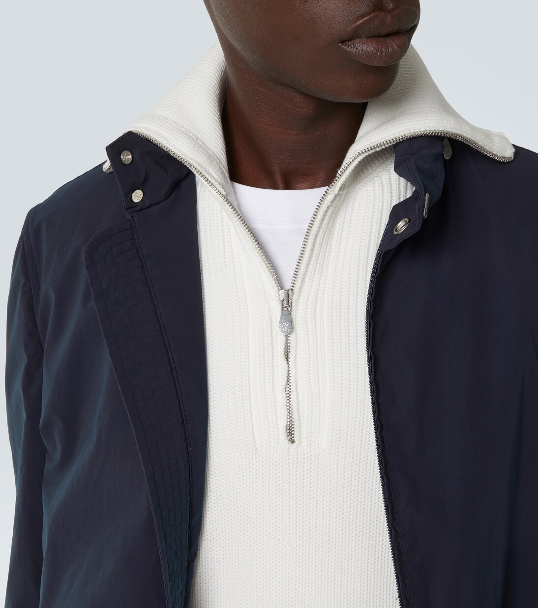 Half-zip cotton vest | Brunello Cucinelli