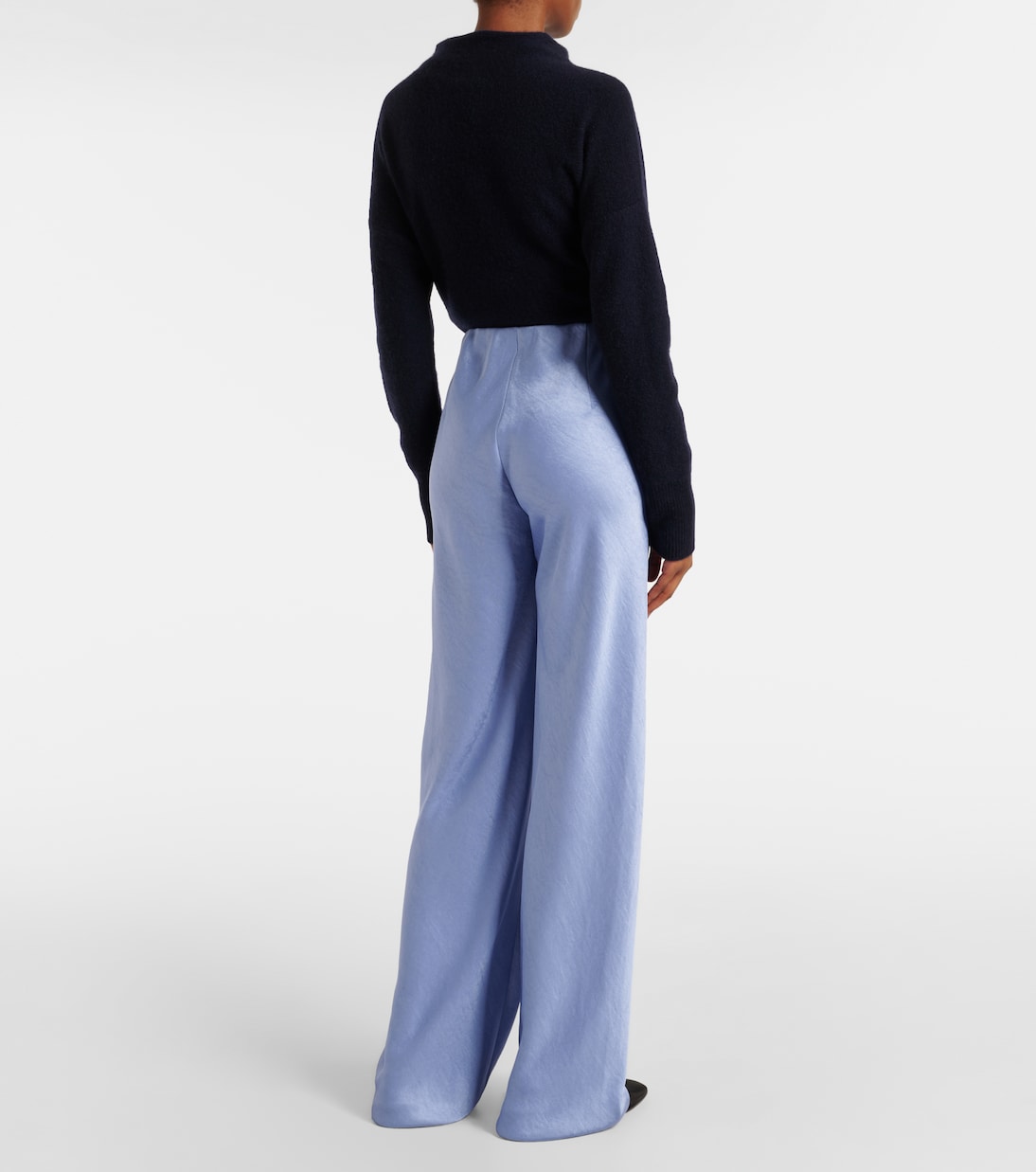 Weite High-Rise Hose aus Satin | Vince