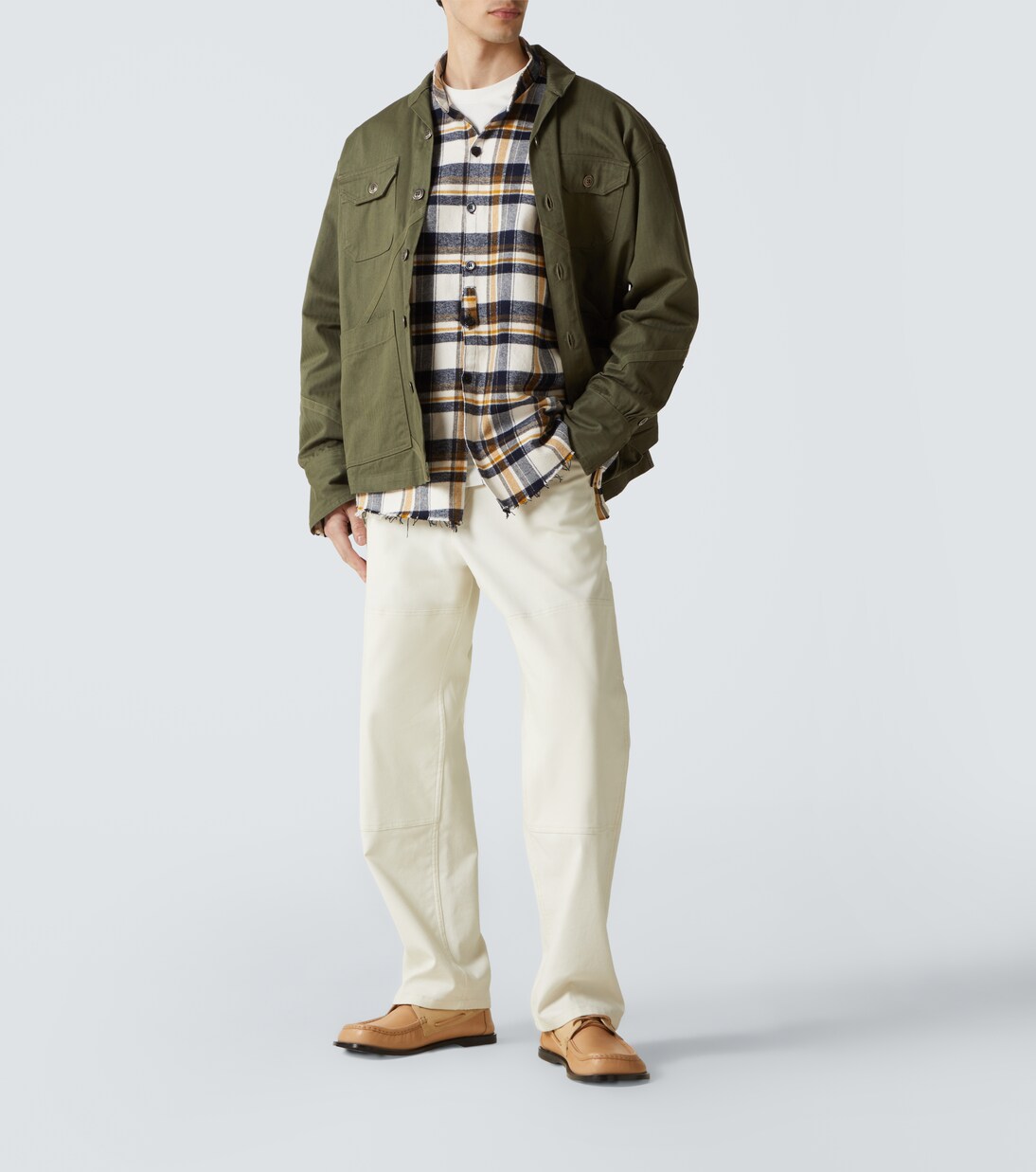 Plaid cotton shirt | Greg Lauren