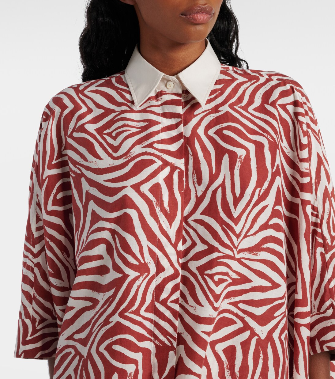 Printed cotton and silk shirt | Brunello Cucinelli