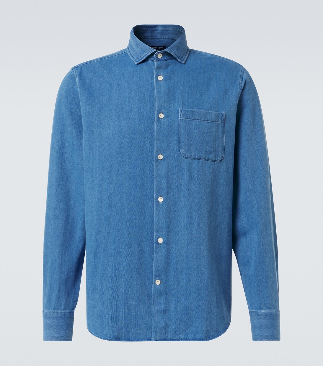 Emilio herringbone denim shirt | Frescobol Carioca