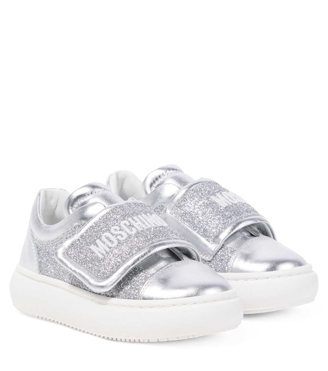 Logo leather sneakers | Moschino Kids