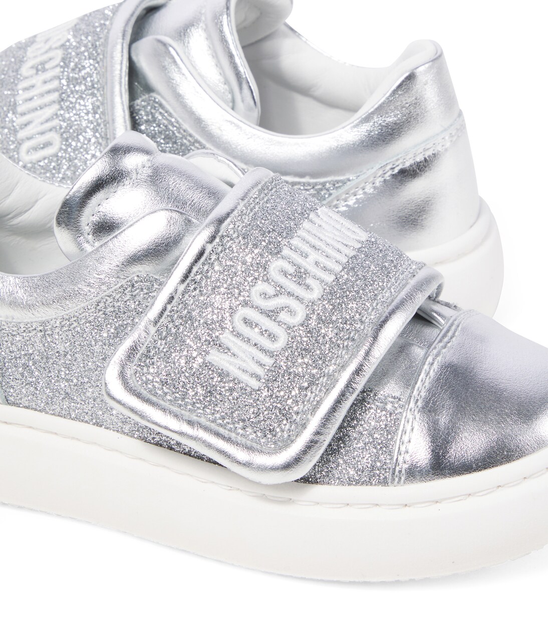 Logo leather sneakers | Moschino Kids