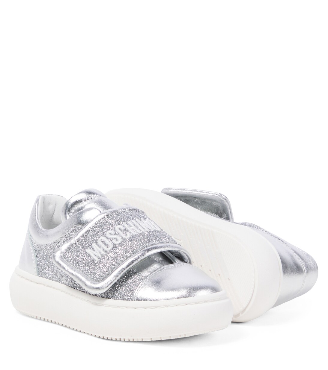 Logo leather sneakers | Moschino Kids