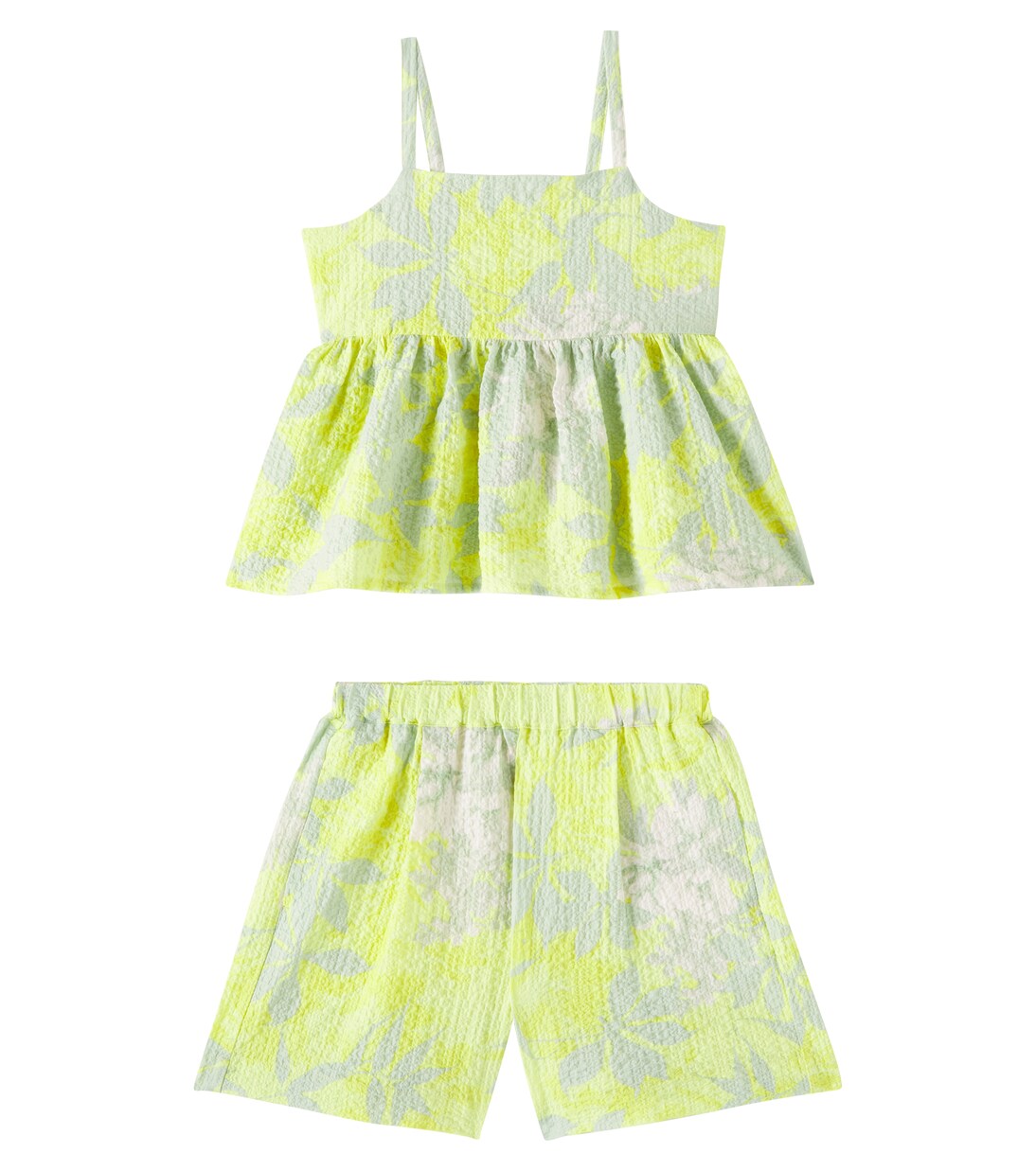 Printed cotton top and shorts set | Il Gufo