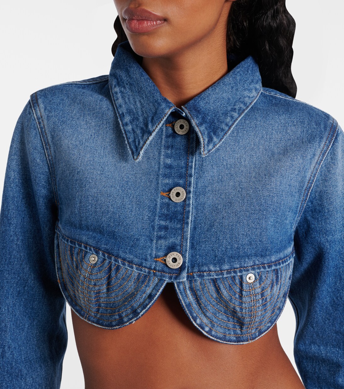 Cropped denim jacket | Jean Paul Gaultier