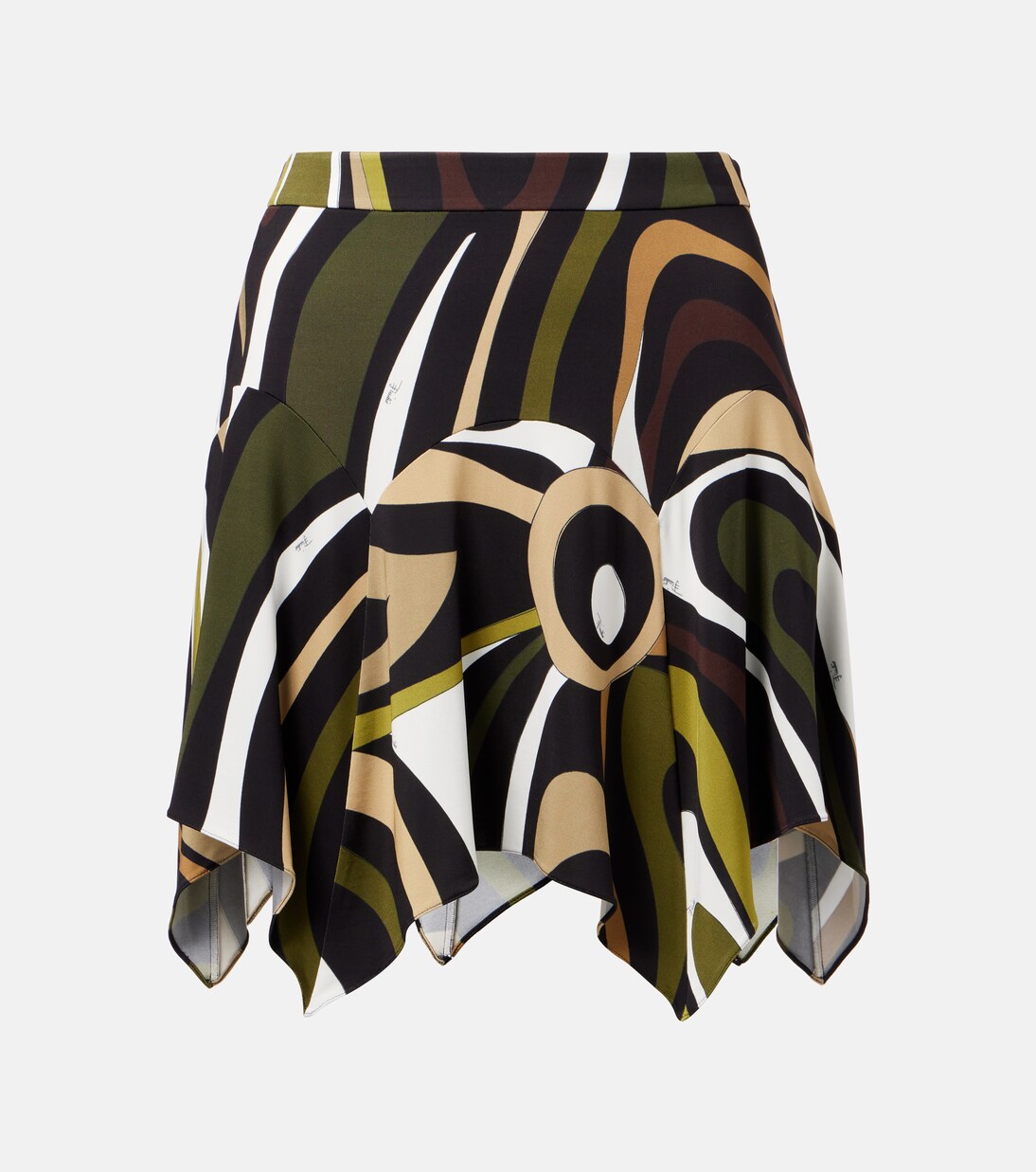 Marmo asymmetric satin jersey miniskirt | Pucci