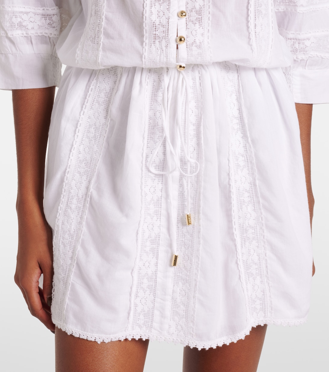 Minikleid Rita aus Baumwolle mit Spitze | Melissa Odabash