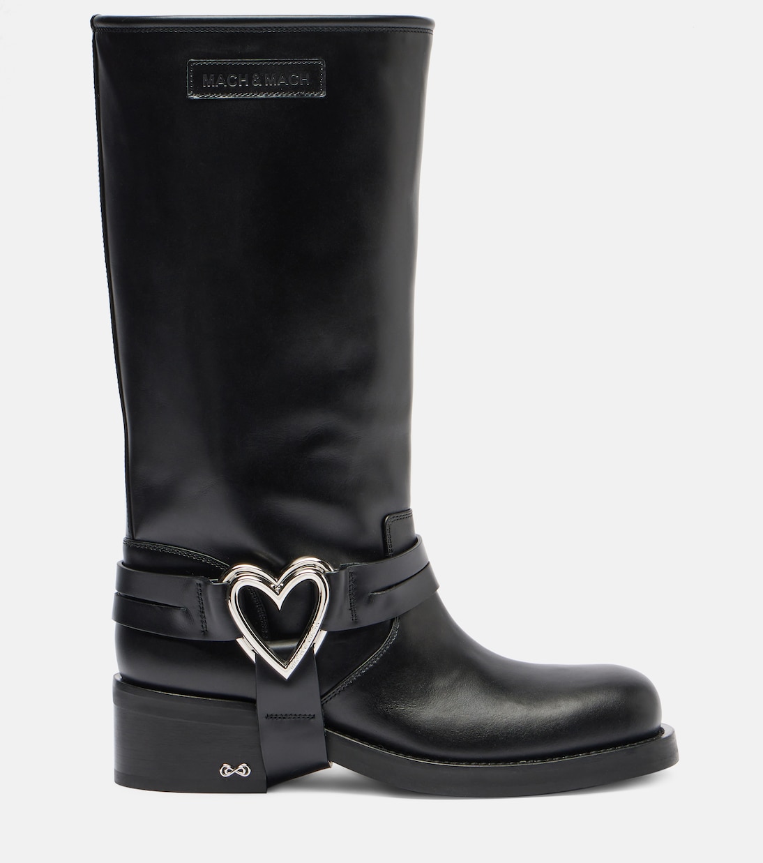 Double Heart leather biker boots | Mach & Mach