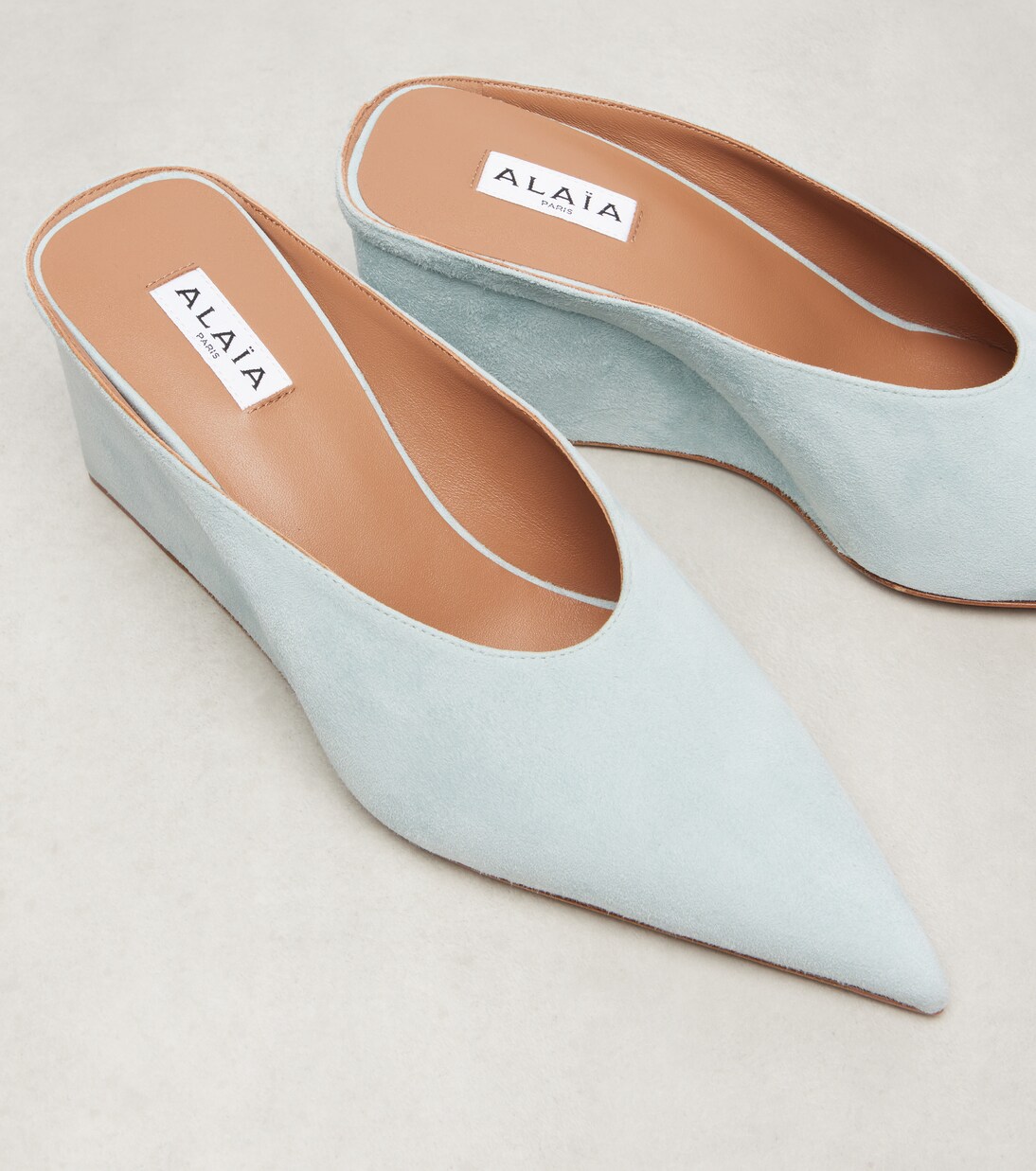 Cube 75 suede wedge mules | Alaïa