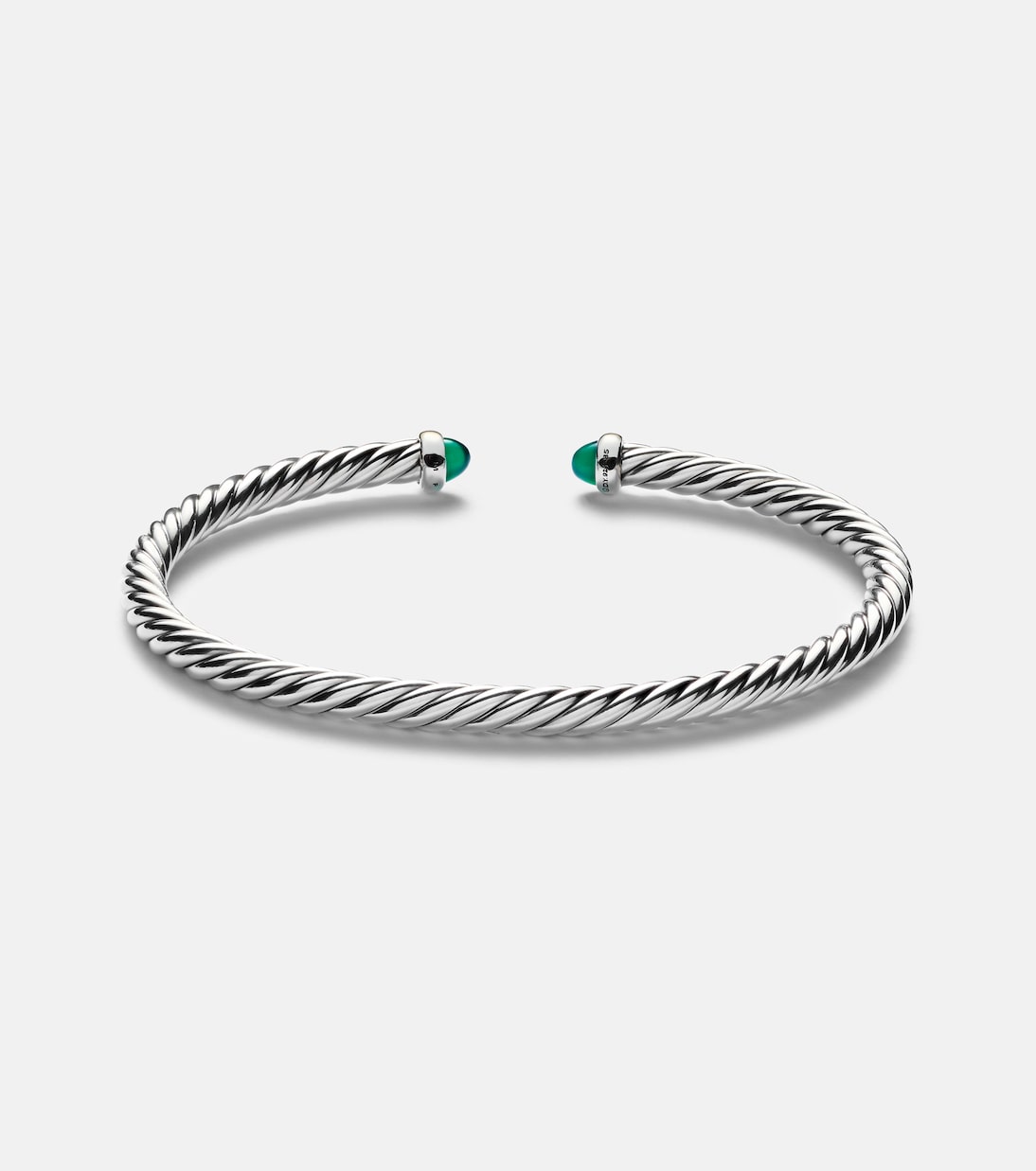 Cable Flex® sterling silver and 14kt gold cuff bracelet with onyxes | David Yurman