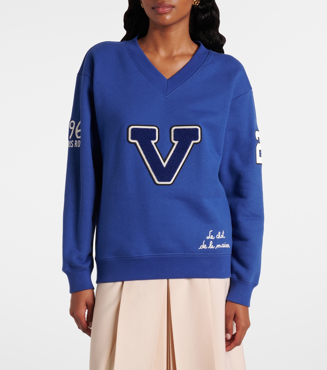 Sweat-shirt brodé en coton | Valentino