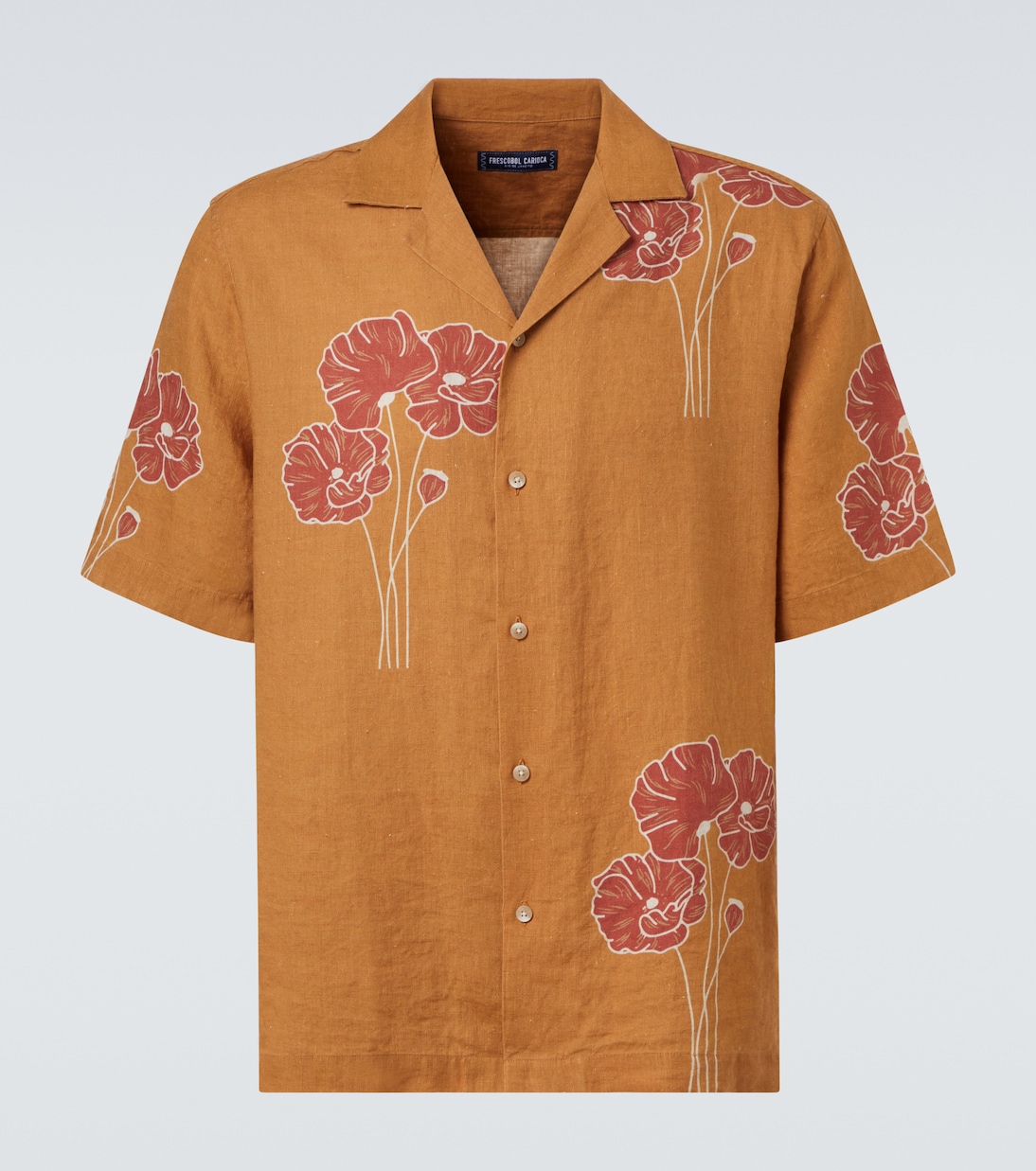Roberto floral linen bowling shirt | Frescobol Carioca