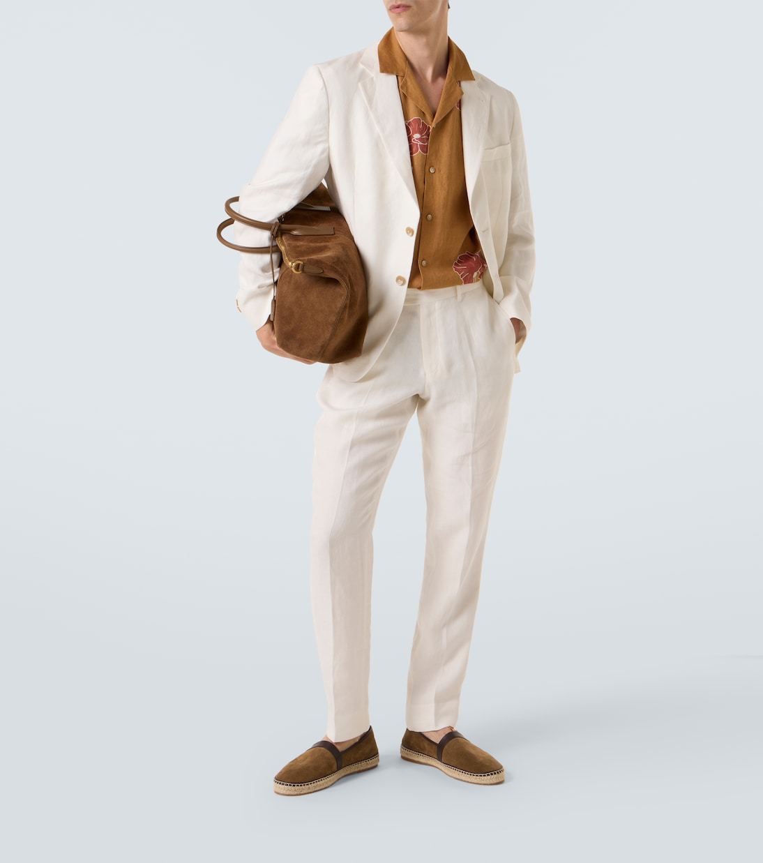 Roberto floral linen bowling shirt | Frescobol Carioca