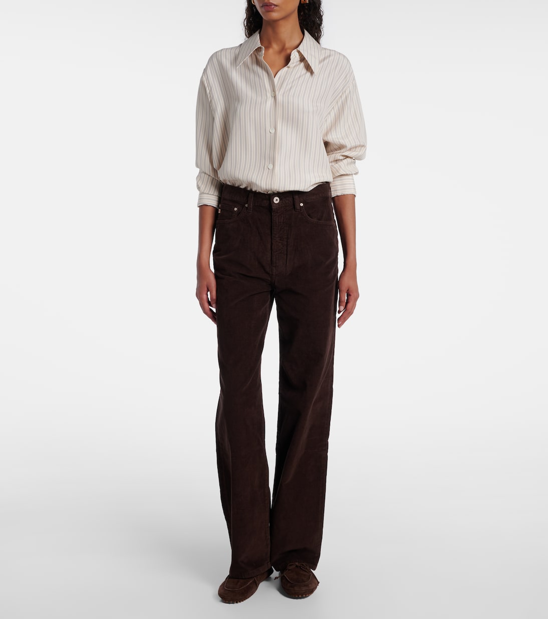 Weite High-Rise-Hose Kora aus Cord | AG Jeans