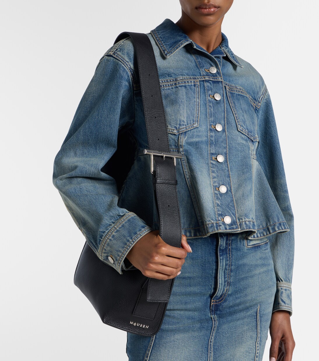 Schultertasche T-Bar aus Leder | McQueen