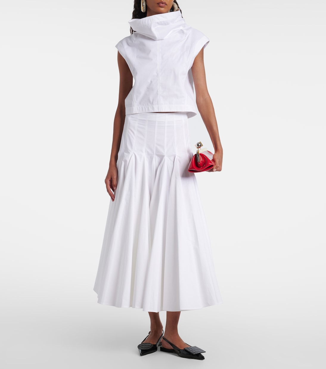 Duelo croc-effect leather slingback flats | Jacquemus