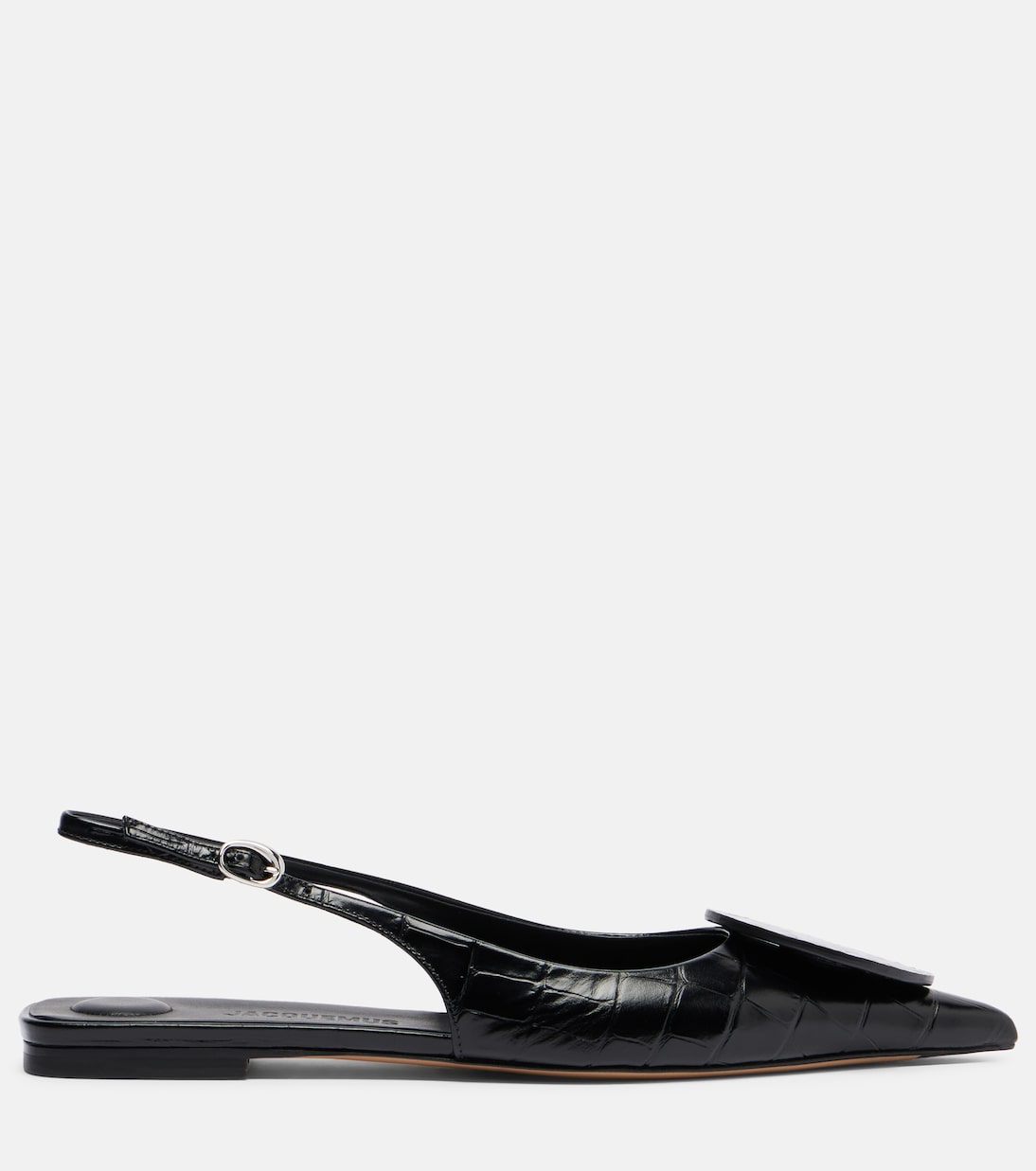 Duelo croc-effect leather slingback flats | Jacquemus