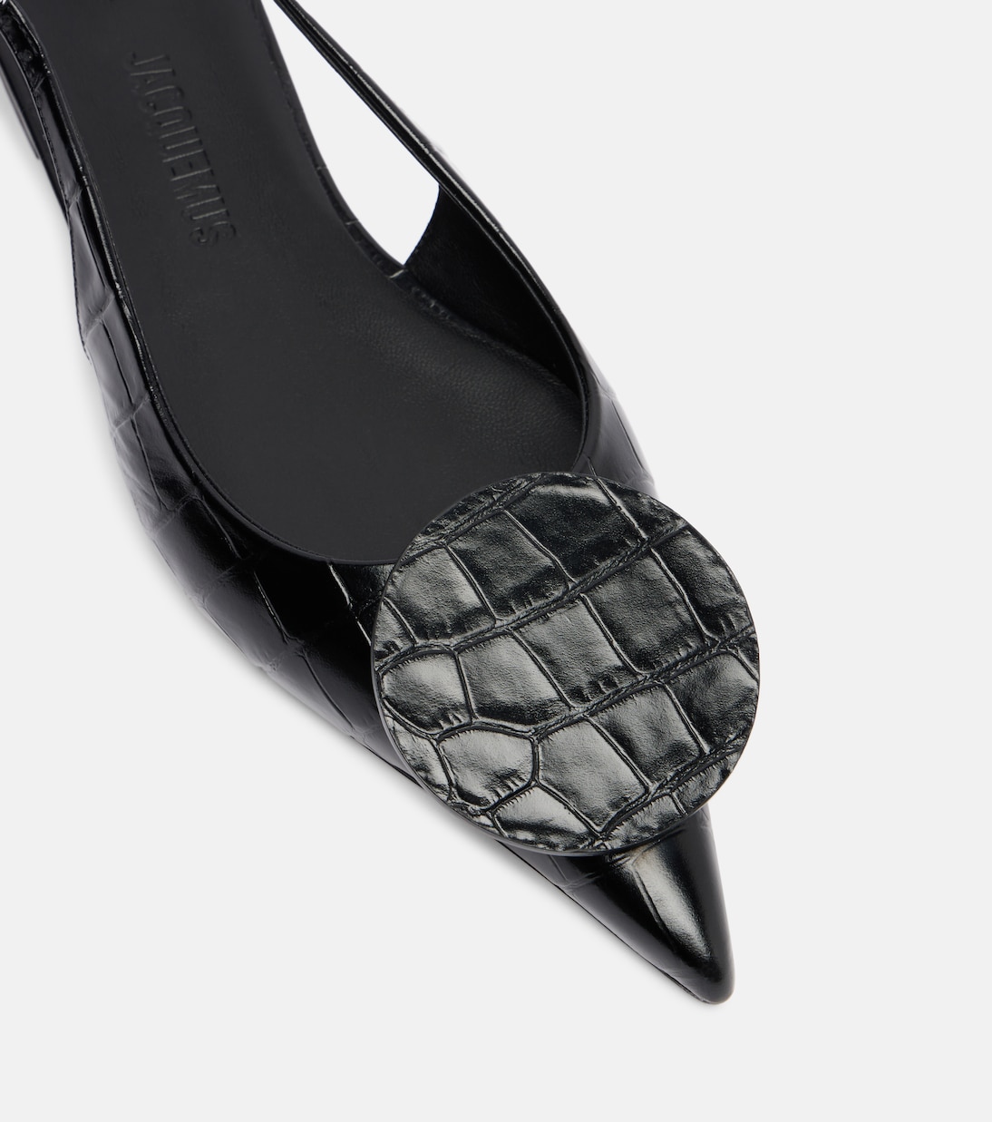 Duelo croc-effect leather slingback flats | Jacquemus