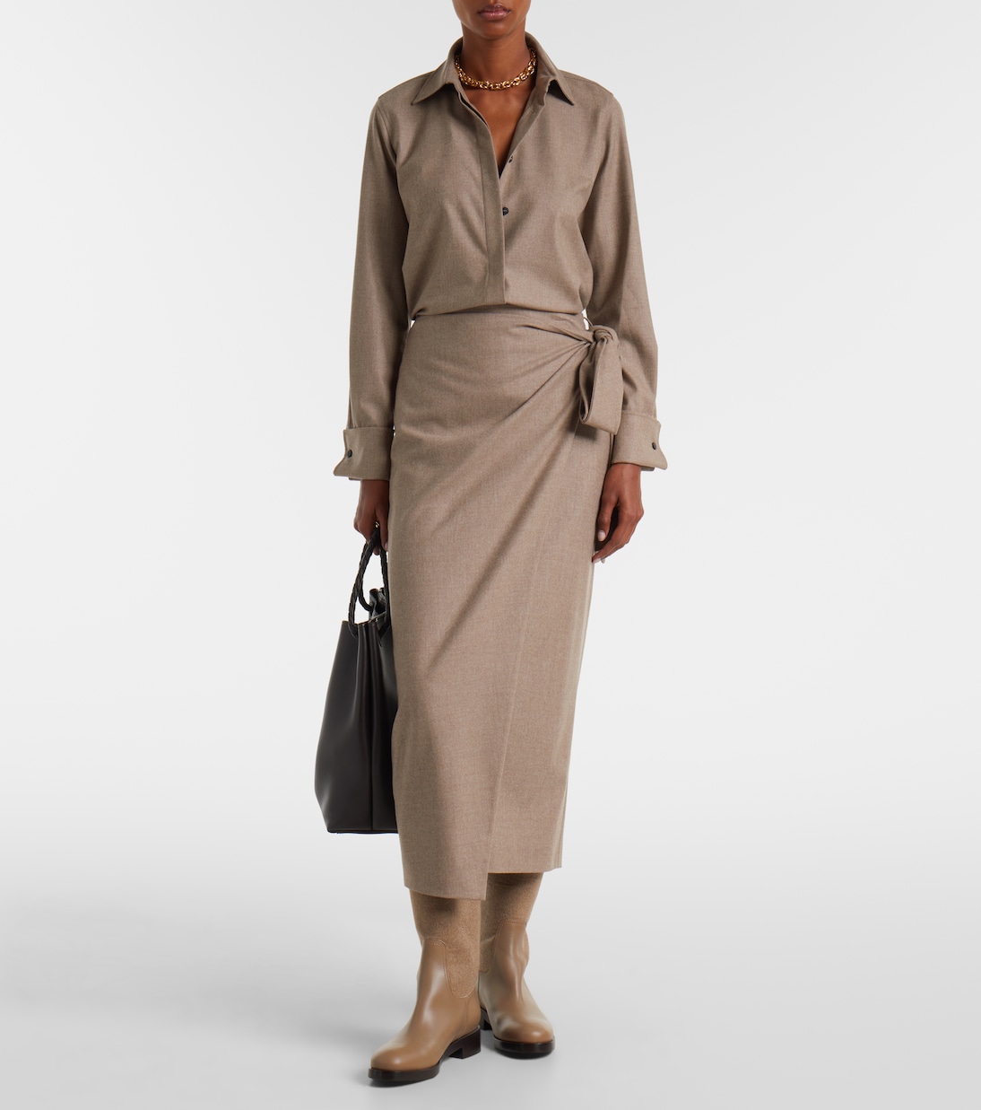 Bingo cashmere-blend wrap skirt | Max Mara