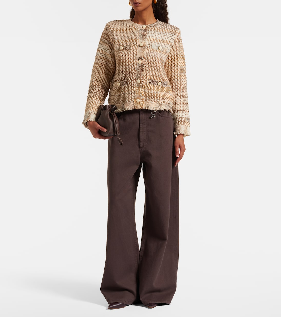 Sariyah cotton and wool-blend jacket | Veronica Beard
